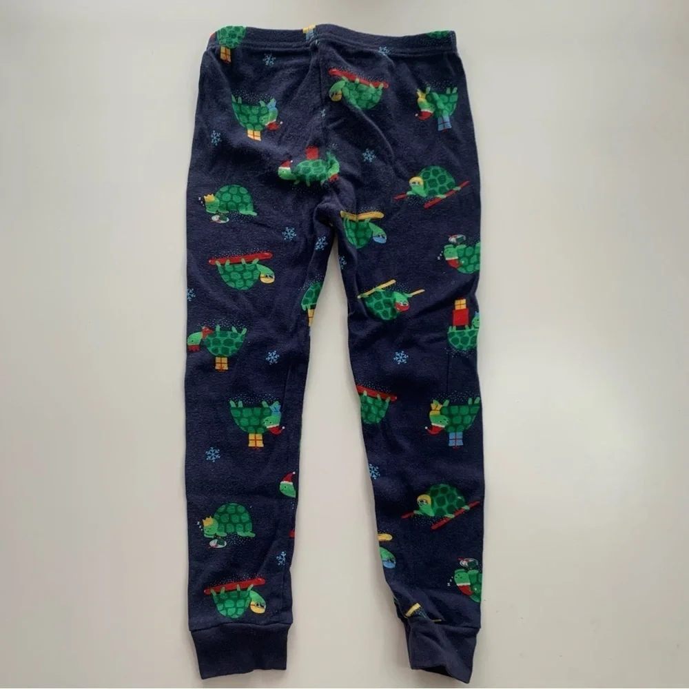 Carter's Turtle Holiday Pajama Set - White and Navy